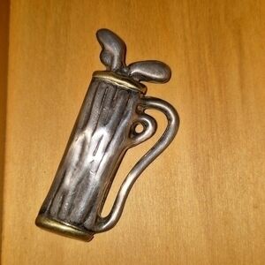 Vintage Sterling Silver Brooch Pin 925 Marked Golf Clubs